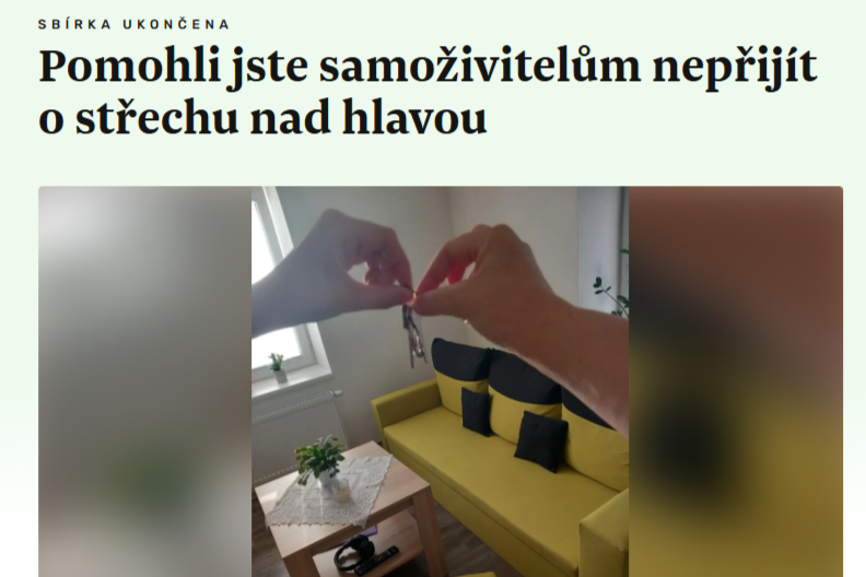Děkujeme, společně jsme pro sólo rodiče vybrali 45 200 Kč
